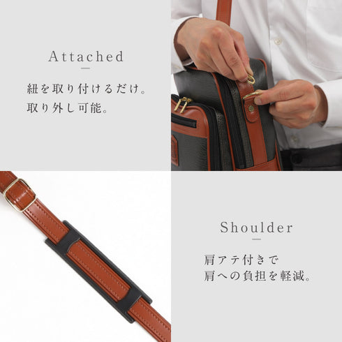 PHILIPE LANGLET ショルダーバッグ A5 カーキ.|s7
